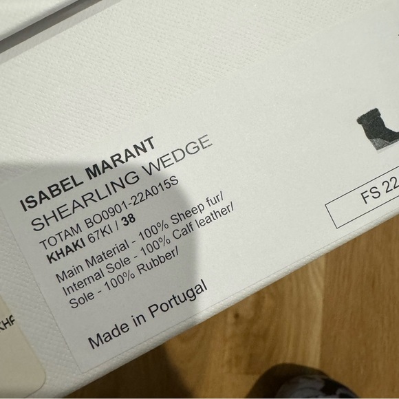 BNIB Isabel marant totam shearling bootie wedge boot - Picture 5 of 9